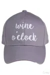 Cc Women's Wine O'clock Baseball Cap In Gray In Purple