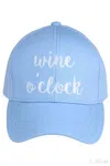 Cc Women's Wine O'clock Baseball Cap In Light Blue In Blue