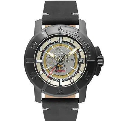 Pre-owned Cccp Goshkov Automatic Black Gold Watch - Brand