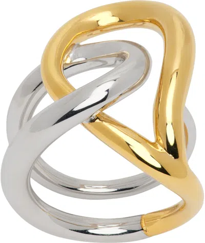 C.chesnais Gold & Silver Blaue Ring