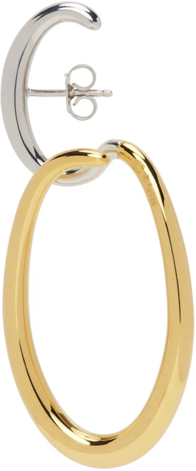 C.chesnais Gold & Silver Delta Single Earring In Multi