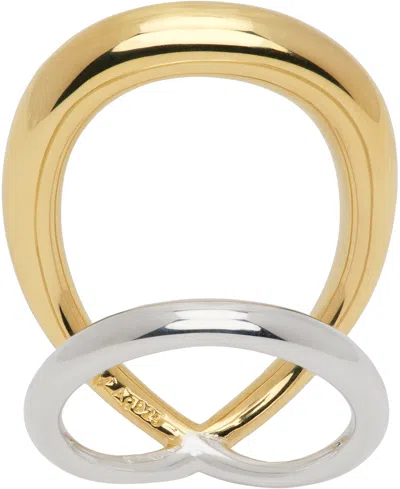 C.chesnais Gold & Silver Ivy Surma Ring In Multi