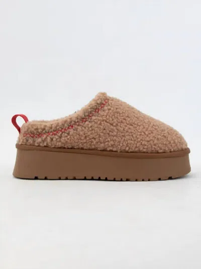 Ccocci Isaac Borg Platform Sherpa Slip Ons In Toffee In Brown