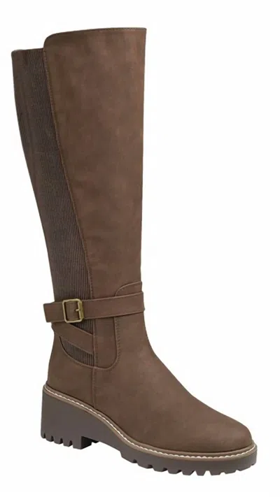 Ccocci Women's Agenda 28 Elastic Back Panel Tall Riding Boots In Chocolate Brown
