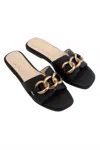 Ccocci Women's Baylor Chain Link Sandal In Black In Black
