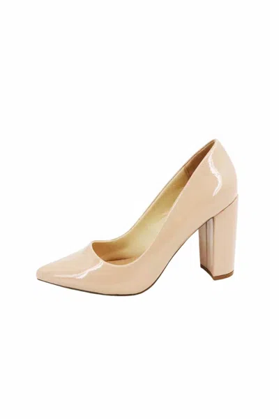 Ccocci Women's Bellflower Patent Heel In Nude In Brown
