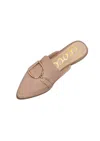 Ccocci Women's Campbell Slip On Flat Sandal In Blush In Gold