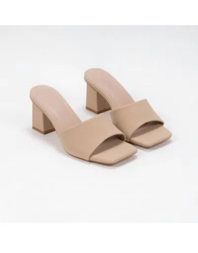Ccocci Women's Cheryl Heel In Nubuck Nude In Multi