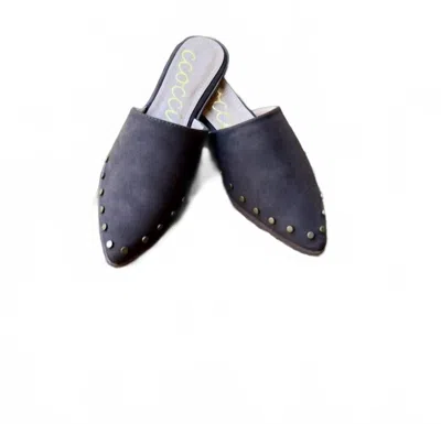Ccocci Women's Cool Mules In Charcoal In Blue