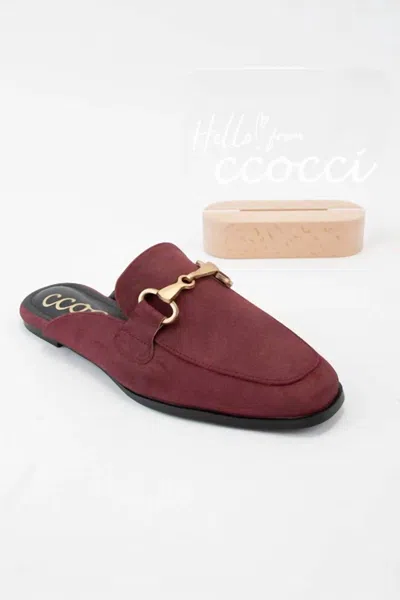 Ccocci Women's Eileen Slip-on Mule Flats In Wine In Red