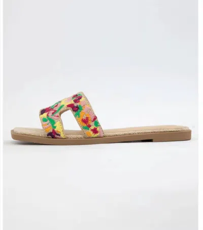 Ccocci Women's Jemma Sandal In Natural Raffia In Multi