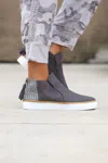 Ccocci Women's Judith Zip-up Sneaker In Charcoal In Pink