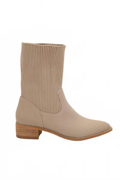 Ccocci Women's Karen Pointed Toe Sock Booties In Taupe