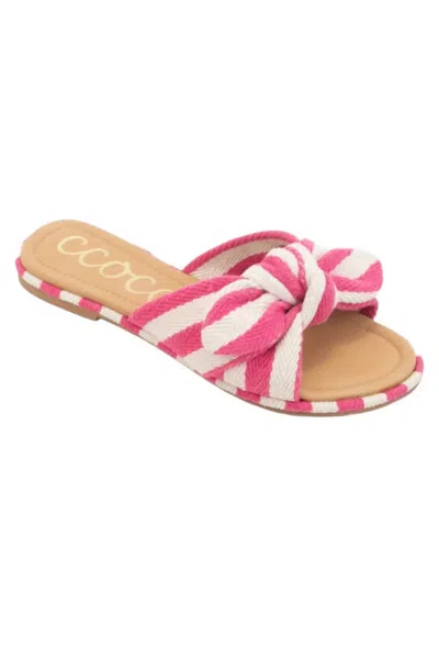 Ccocci Women's Knotted Bow Sandals In Fuchsia In Pink