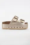 Ccocci Women's Maddie Double Buckle Platform Sandals In Champagne In White