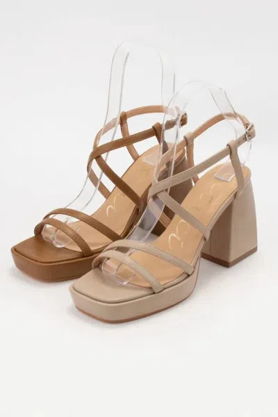 Ccocci Women's Madison Chunky Platform Heel In Natural In Brown