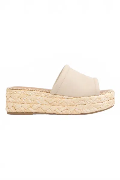 Ccocci Women's Monte Platform Raffia Slip-on In Beige In Multi