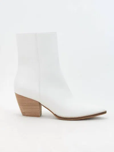 Ccocci Women's Pointed Toe Arisa Ankle Boots In White