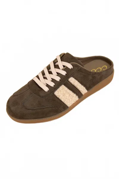 Ccocci Women's Sandra Slip On Sneaker In Dark Brown In Green