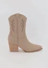 Ccocci Women's Western Glam Cowboy Booties In Taupe