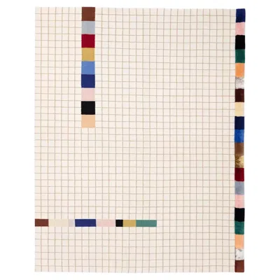 Pre-owned Cc-tapis Cc Tapis Raag Rectangular Grid 3 Doshi Levien Rug In Stock In Sand