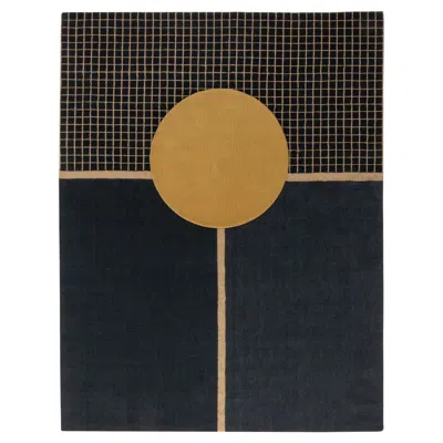 Pre-owned Cc-tapis Ceremony Night Handmade Rug By Mae Engelgeer In Black