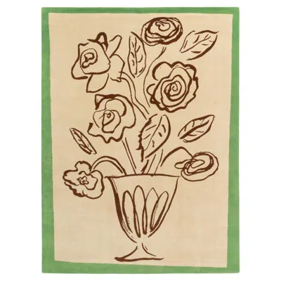 Pre-owned Cc-tapis Chateau Summer Roses Big Rug By Luke Edward Hall In Sand