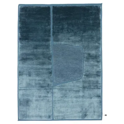 Pre-owned Cc-tapis Cut Out Monocromo Rug In Petrol By A. Parisotto And M. Formenton In Blue