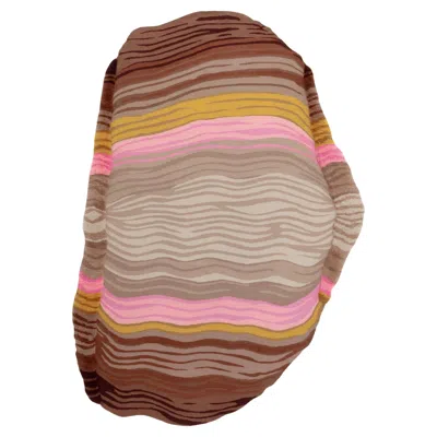 Pre-owned Cc-tapis Folds Medium Handmade Rug In Pink Yellow By Cristián Mohaded