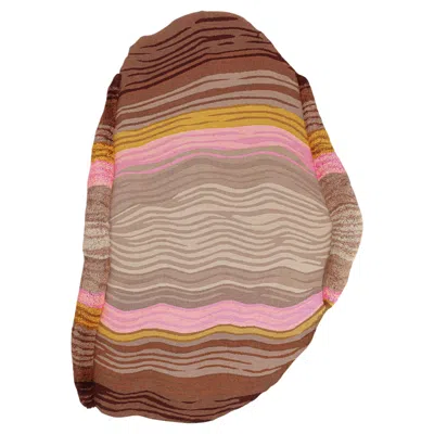Pre-owned Cc-tapis Folds Small Handmade Rug In Pink Yellow By Cristián Mohaded