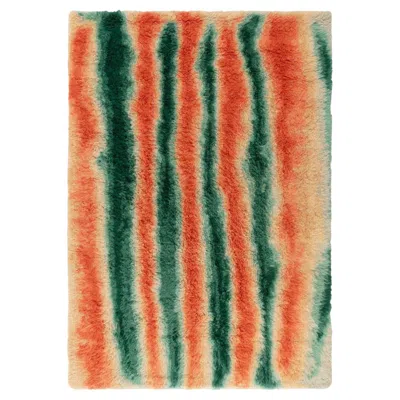 Pre-owned Cc-tapis Grandma Pattern 5 Handmade Rug By Rop Van Mierlo In Orange