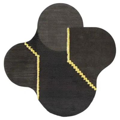 Pre-owned Cc-tapis Lunar Addiction Square Green Handmade Rug By Studiopepe