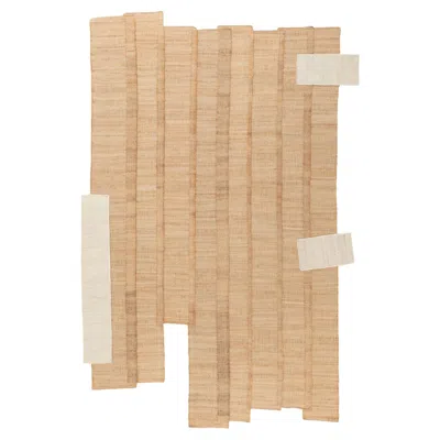 Pre-owned Cc-tapis Monograph Large Handmade Rug In Natural By Destroyers Builders In Sand