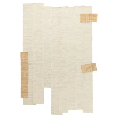 Pre-owned Cc-tapis Monograph Large Handmade Rug In Natural White By Destroyers Builders