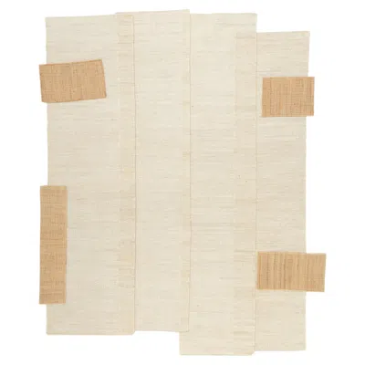 Pre-owned Cc-tapis Monograph Medium Handmade Rug In Natural White By Destroyers Builders