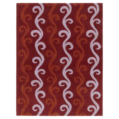 Pre-owned Cc-tapis Orlando Collection Wiggle Stripe Rug By Luke Edward Hall In Brown