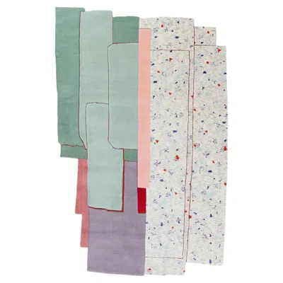 Pre-owned Cc-tapis Patcha Standard Mint Rug By Patricia Urquiola In Stock In Gray