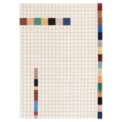 Pre-owned Cc-tapis Raag Collection - Raag Rectangular Grid 2 Handmade Rug By Doshi Levien In Sand
