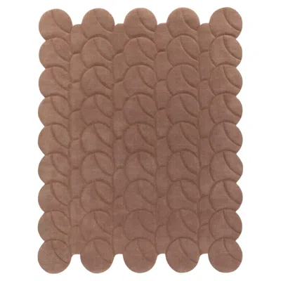 Pre-owned Cc-tapis Rilievo Handmade Rug In Cameo Finish By Cristina Celestino In Brown