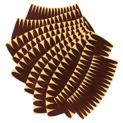 Pre-owned Cc-tapis Ripple Handmade Rug In Earth Glow Finish By Patricia Urquiola In Brown