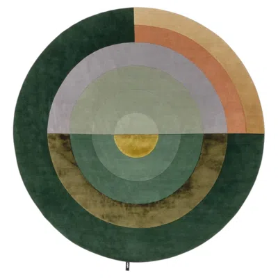 Pre-owned Cc-tapis Rug Bliss Round In Forest By Mae Engelgeer In Black