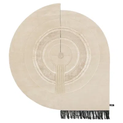 Pre-owned Cc-tapis Rug Bliss Ultimate Undyed Round Natural By Mae Engelgeer In Sand