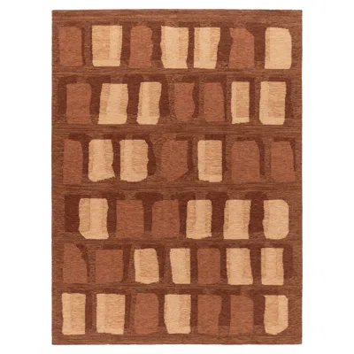 Pre-owned Cc-tapis Tessera Overlay Medium Rug In Rust By Yabu Pushelberg In Brown