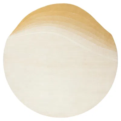 Pre-owned Cc-tapis Tidal Isle Round Rug By Germans Ermi?s In Sand
