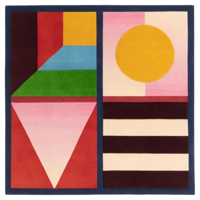 Pre-owned Cc-tapis What Do We All Need? Handmade Rug By India Mahdavi In Brown