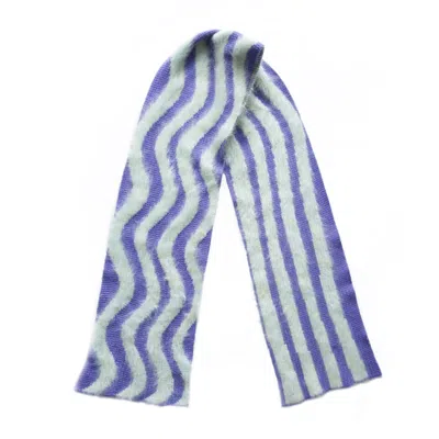 Ccy Currency Women's Blue / Green Striped Scarf - Turquoise / Blue In Multi