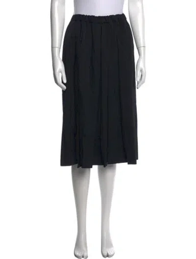 Pre-owned Cdg By Comme Des Garçons Wool Midi Length Skirt In Black