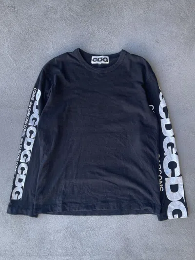 Pre-owned Cdg Cdg Cdg X Comme Des Garcons Archival! 2010s Comme Des Garcons Cdg Long Sleeve Tee (m) In Black