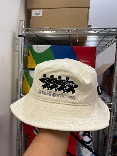 Pre-owned Cdg Cdg Cdg X Stussy Cdg Bucket Hat In White