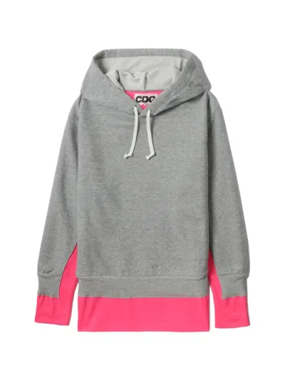 Cdg 拼色连帽衫 In Gray
